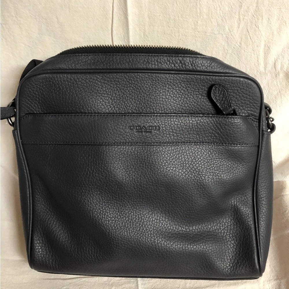 NEW Coach Men's Crossbody Messenger Leather Bag F24876 Midnight Navy